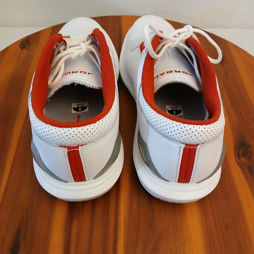 Nike Air Jordan ADG 5 Spikeless Golf Shoes Mens 8 White Red Sneakers FQ6642-101